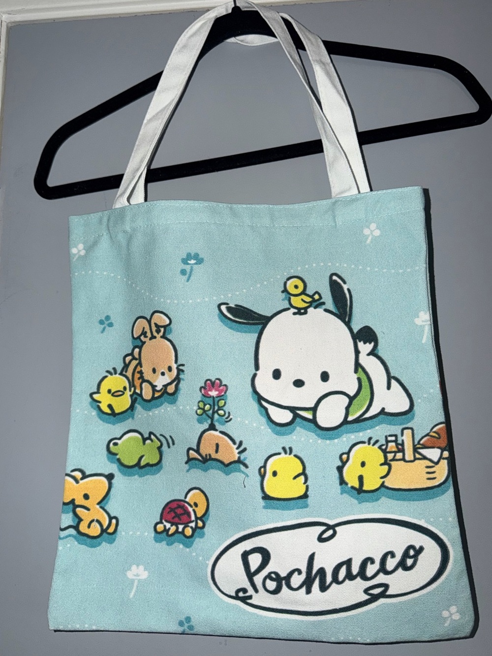 🐾NWOT Pochacco Light Blue CanvasTote Bag